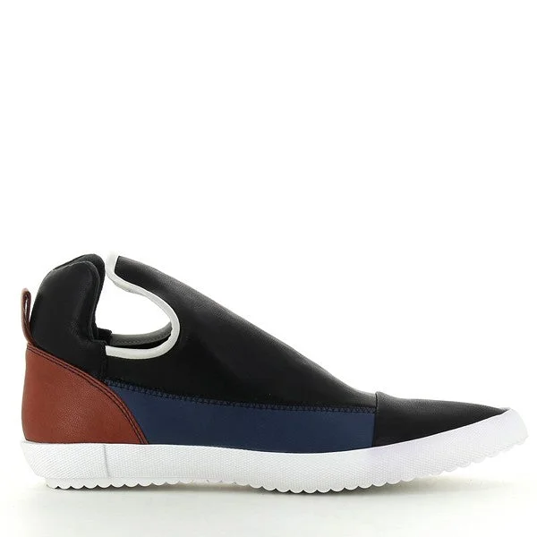 women's platform ankle bootsYuko Imanishi 586048-2 Black Patchwork Sneaker