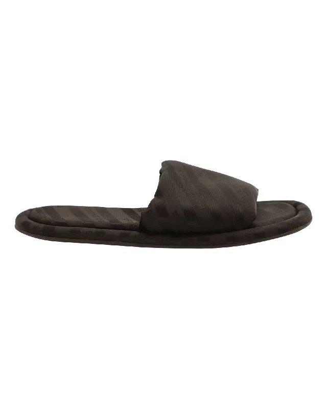 Women's Slip - On Leather Mules with Gold Buckles in Black for a Classic and Sophisticated StyleBalenciaga Hotel Line Slides in Black Acrylic Women's Slip - On Leather Mules with Gold Buckles in Black for a Classic and Sophisticated StyleBalenciaga Hotel Line Slides in Black Acrylic