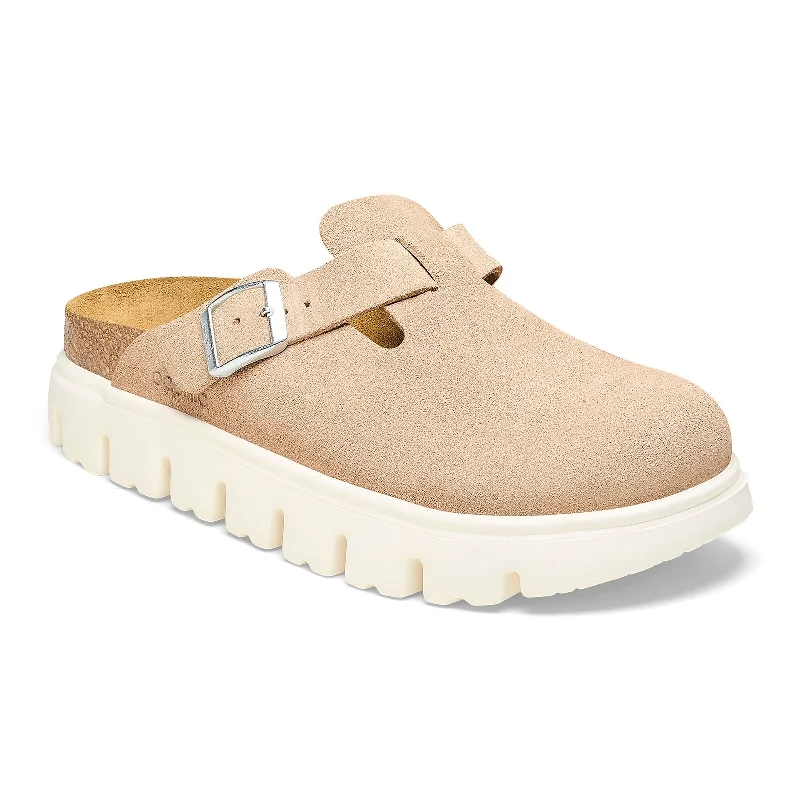 Leather women's casual shoes with a classic touchBIRKENSTOCK BOSTON CHUNKY - WARM SAND - N1026176 Leather women's casual shoes with a classic touchBIRKENSTOCK BOSTON CHUNKY - WARM SAND - N1026176