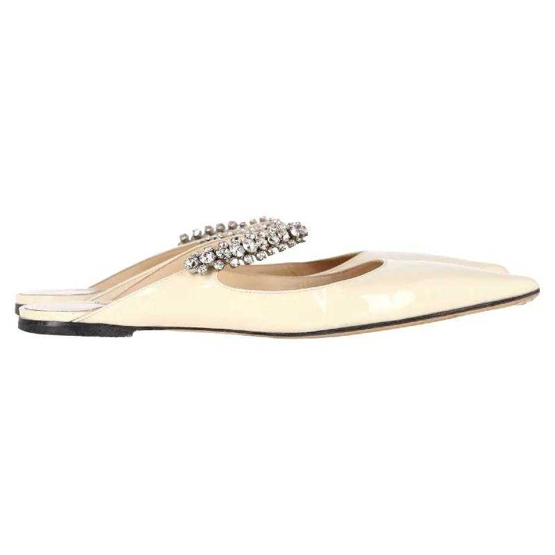 Women's Platform Espadrille Mules in Natural Jute for a Casual Summer Beach VibeJimmy Choo Bing Crystal-Embellished Mules in Cream Patent Leather Women's Platform Espadrille Mules in Natural Jute for a Casual Summer Beach VibeJimmy Choo Bing Crystal-Embellished Mules in Cream Patent Leather