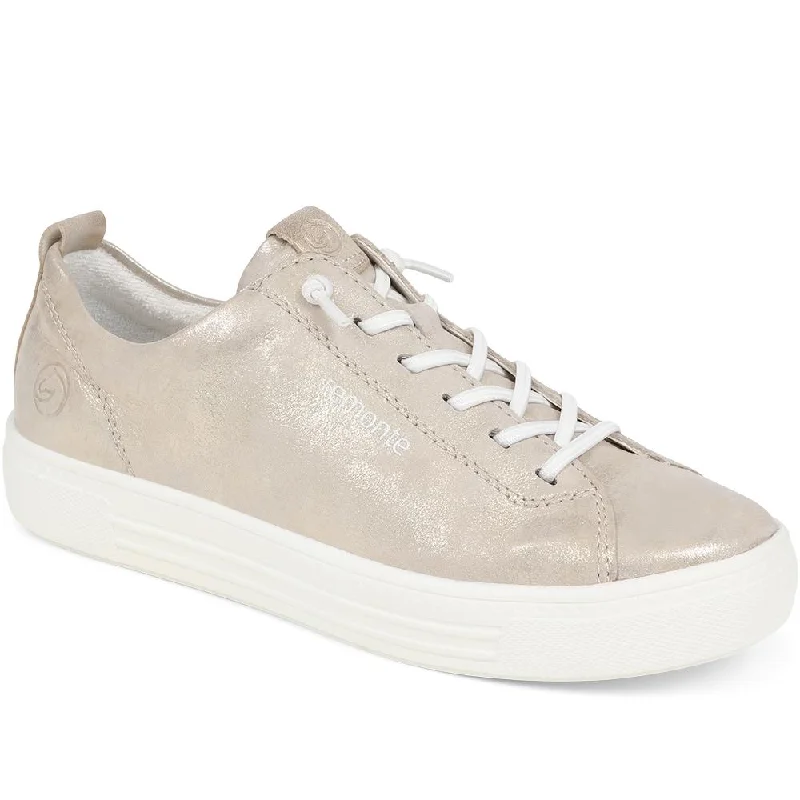 Women's casual shoes with geometric prints for a modern feelLace-Up Leather Trainers - DRS39501 / 324 815 Women's casual shoes with geometric prints for a modern feelLace-Up Leather Trainers - DRS39501 / 324 815