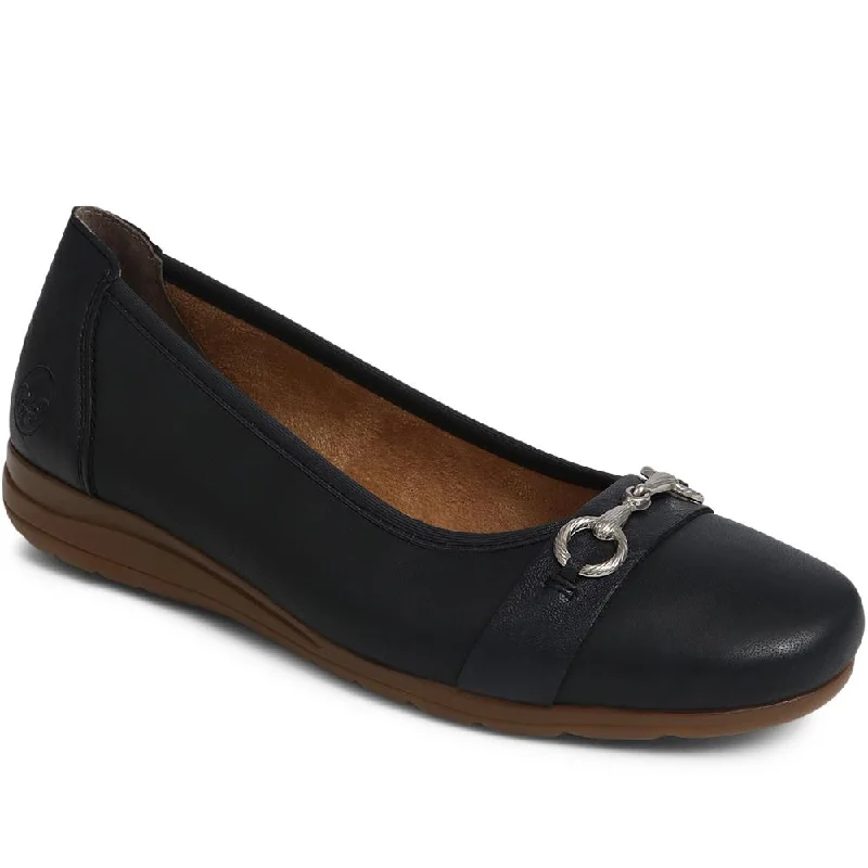 Women's casual shoes with floral prints for a feminine flairLeather Ballet Pumps - RKR39506 / 324 849 Women's casual shoes with floral prints for a feminine flairLeather Ballet Pumps - RKR39506 / 324 849