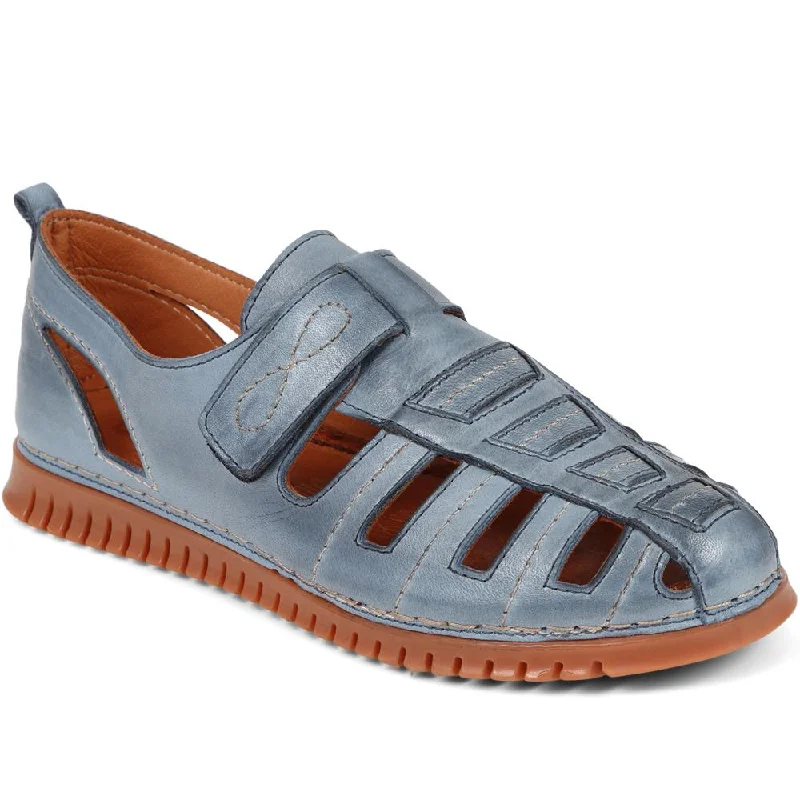 Women's casual shoes with glitter accents for a touch of glamourLeather Fisherman Sandals - KARY39031 / 325 658 Women's casual shoes with glitter accents for a touch of glamourLeather Fisherman Sandals - KARY39031 / 325 658