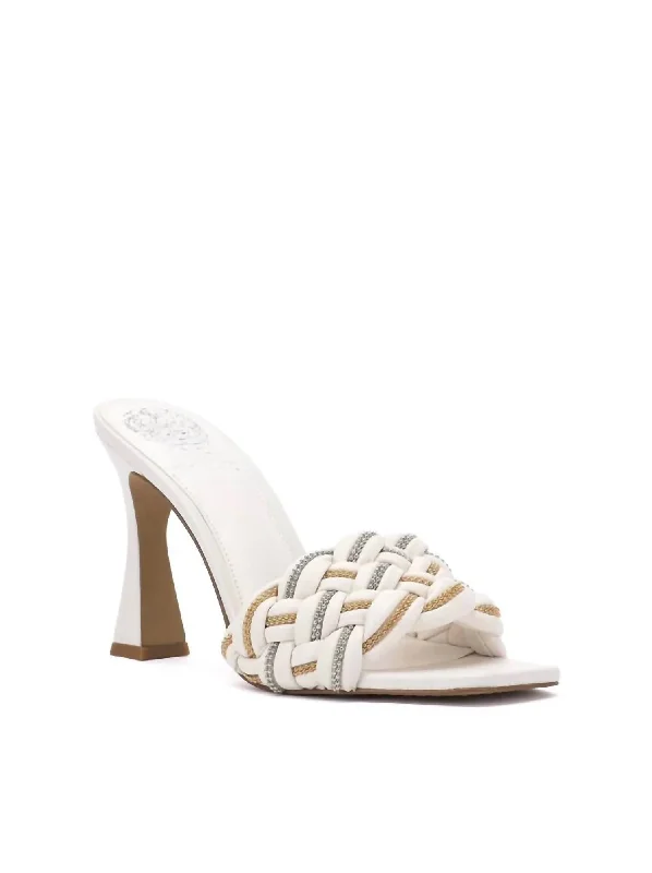 Women's Slip - On Leather Mules with Gold Buckles in Black for a Classic and Sophisticated StyleRayley Mule In White Swan Women's Slip - On Leather Mules with Gold Buckles in Black for a Classic and Sophisticated StyleRayley Mule In White Swan