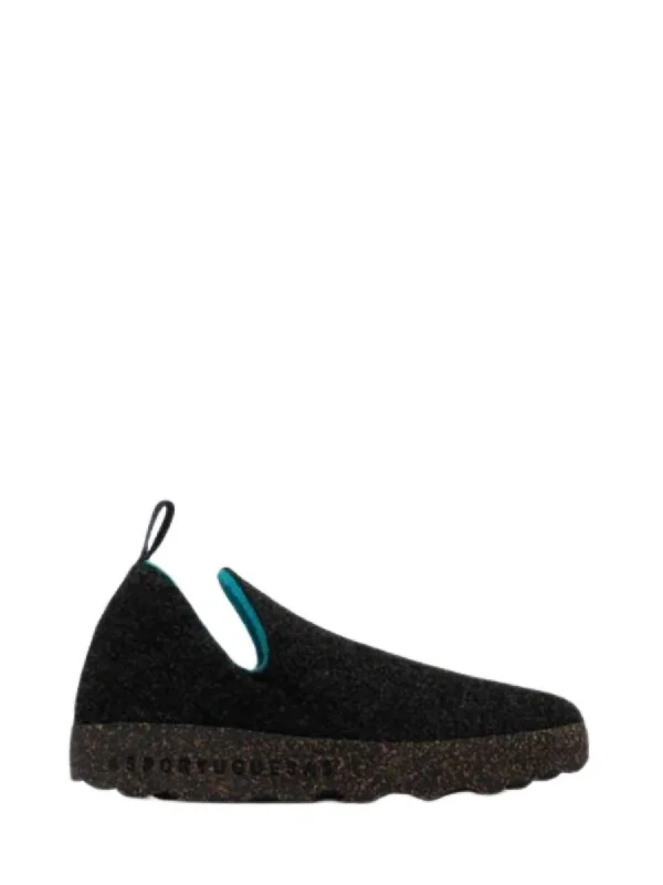 Women's Slip - On Leather Mules with Gold Buckles in Black for a Classic and Sophisticated StyleUnisex City Slip-On Shoes In Anthracite Women's Slip - On Leather Mules with Gold Buckles in Black for a Classic and Sophisticated StyleUnisex City Slip-On Shoes In Anthracite