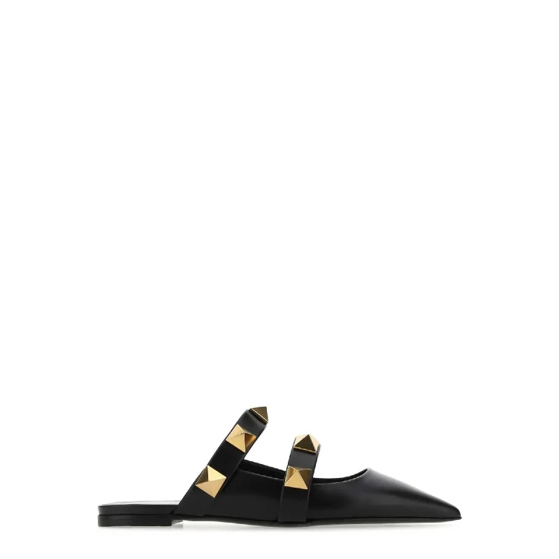 Women's Pointed Toe Satin Mules in Champagne for a Glamorous Evening EventValentino Garavani Roman Stud Pointed Toe Mules Women's Pointed Toe Satin Mules in Champagne for a Glamorous Evening EventValentino Garavani Roman Stud Pointed Toe Mules