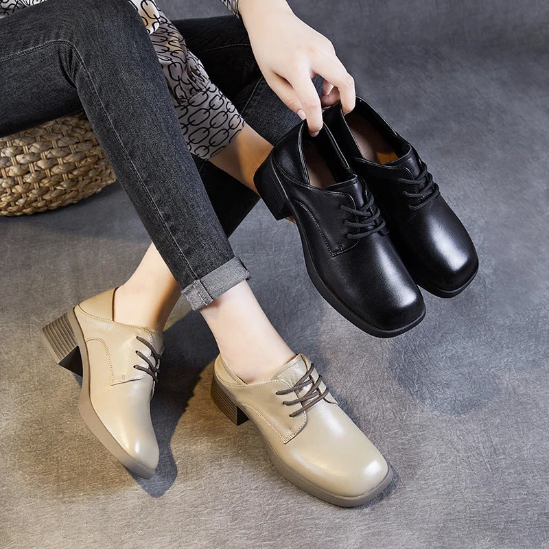 Women's casual shoes for shopping tripsWomen Minimalism Soft Sheepskin Chunky Heel Casual Shoes Women's casual shoes for shopping tripsWomen Minimalism Soft Sheepskin Chunky Heel Casual Shoes