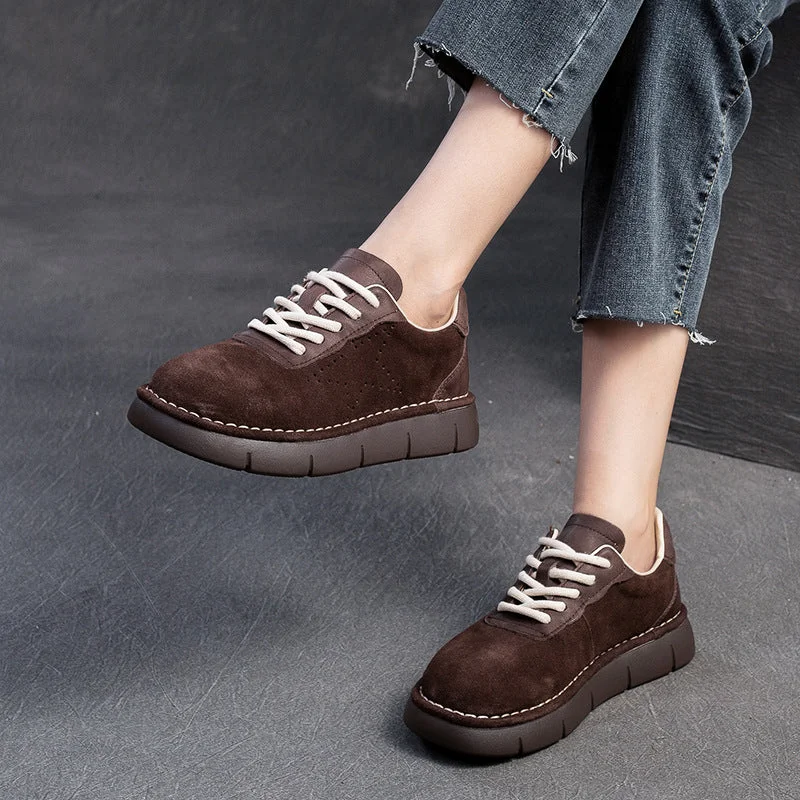 Women's casual shoes with embroidery for a detailed designWomen Minimalism Vintage Suede Flat Casual Shoes Women's casual shoes with embroidery for a detailed designWomen Minimalism Vintage Suede Flat Casual Shoes