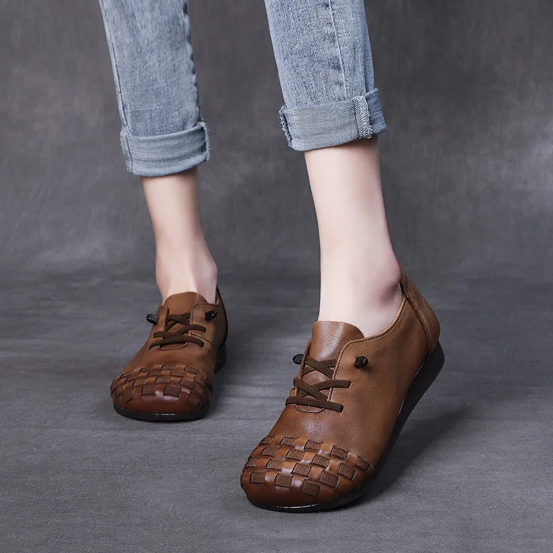 Women's casual ankle boots for a versatile optionWomen Retro Handmade Leather Soft Flats Women's casual ankle boots for a versatile optionWomen Retro Handmade Leather Soft Flats