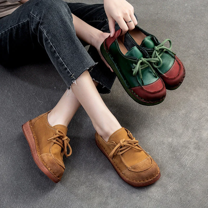 Women's casual shoes with embroidery for a detailed designWomen Retro Leather Flat Soft Casual Shoes Women's casual shoes with embroidery for a detailed designWomen Retro Leather Flat Soft Casual Shoes