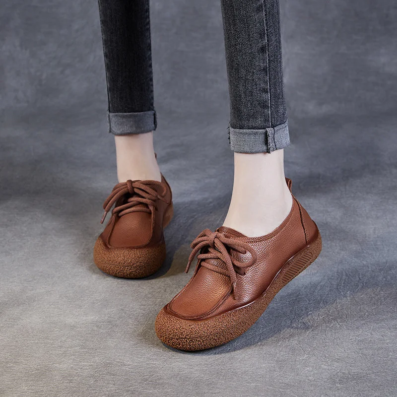 Women's casual shoes for picnics in the parkWomen Retro Leather Handmade Flat Casual Shoes Women's casual shoes for picnics in the parkWomen Retro Leather Handmade Flat Casual Shoes