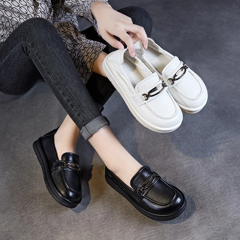 Women's casual shoes with buckles for a classic touchWomen Retro Soft Leather Flat Casual Shoes Women's casual shoes with buckles for a classic touchWomen Retro Soft Leather Flat Casual Shoes