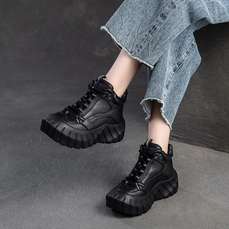 Women's casual shoes with studs for an edgy lookWomen Vintage Leaether Winter Furred High Top Casual Shoes Women's casual shoes with studs for an edgy lookWomen Vintage Leaether Winter Furred High Top Casual Shoes