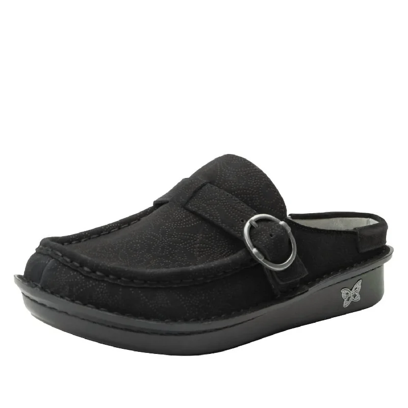 Women's Backless Mules in Grey Knit for a Comfortable and Casual Everyday WearWomen's Brigid Clogs In La Dee Dottie Black Women's Backless Mules in Grey Knit for a Comfortable and Casual Everyday WearWomen's Brigid Clogs In La Dee Dottie Black