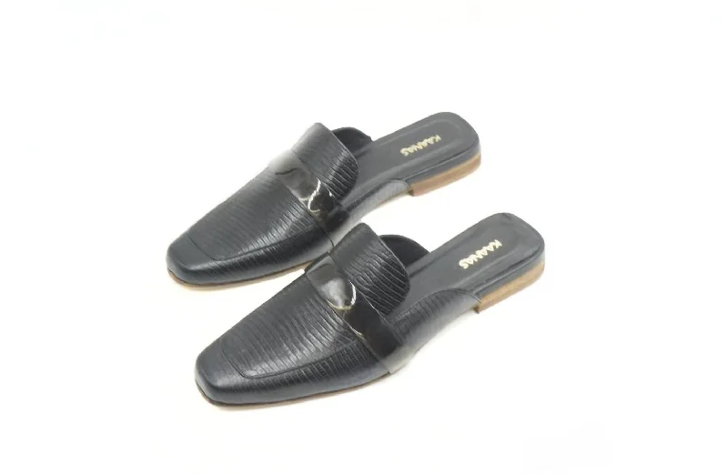 Plus Size Women's Snake Print Mules in Brown for a Fashion - Forward StatementWomen's Dublin Mule In Black