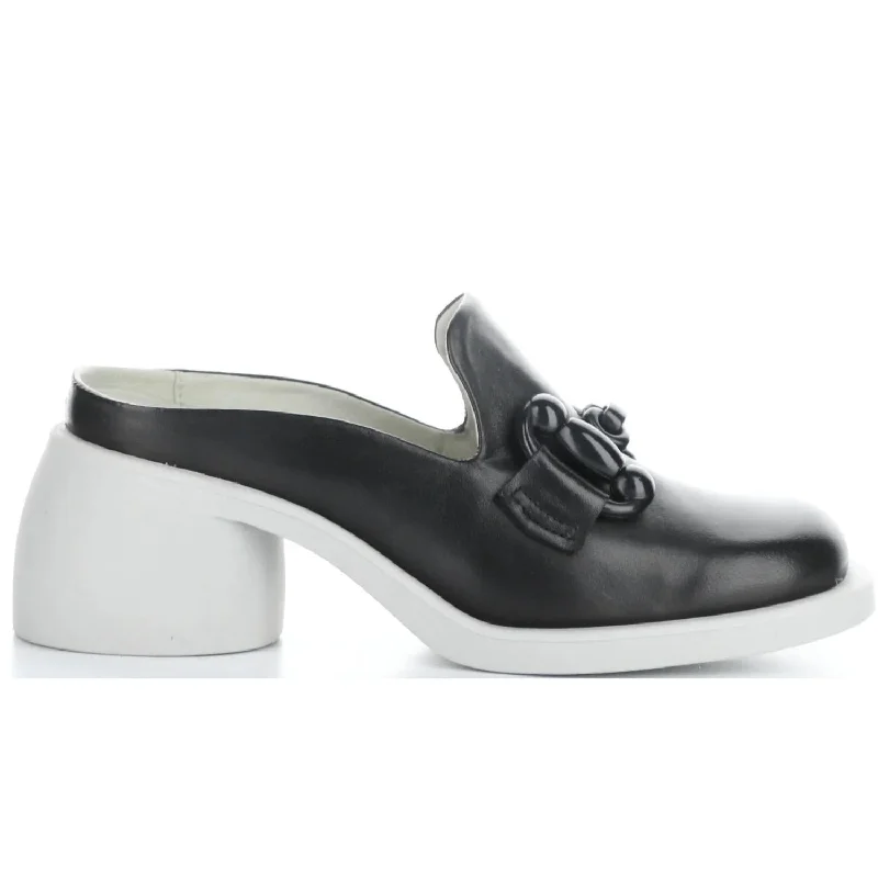 Women's Block Heel Mules in Dark Green with Cut - Out Details for a Stylish EdgeWomen's Hami Mules In Black Women's Block Heel Mules in Dark Green with Cut - Out Details for a Stylish EdgeWomen's Hami Mules In Black