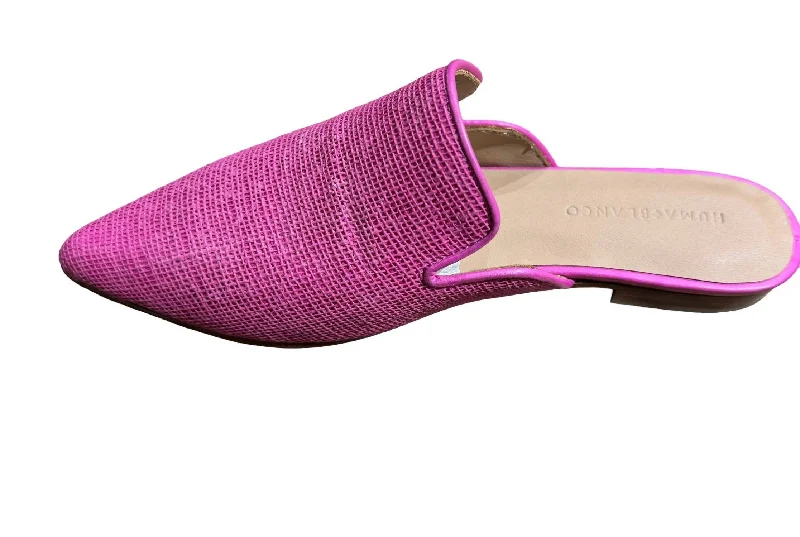 Women's Tassel - Trimmed Mules in Beige for a Laid - Back and Bohemian LookWomen's Ilaria Flat Mule In Magenta Jute Women's Tassel - Trimmed Mules in Beige for a Laid - Back and Bohemian LookWomen's Ilaria Flat Mule In Magenta Jute