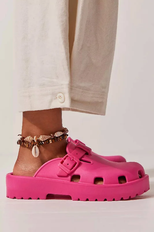 Women's Open - Toe Mules in Yellow for a Bright and Cheerful Summer LookWomen's Karlie Buckle Clog In Pink Women's Open - Toe Mules in Yellow for a Bright and Cheerful Summer LookWomen's Karlie Buckle Clog In Pink