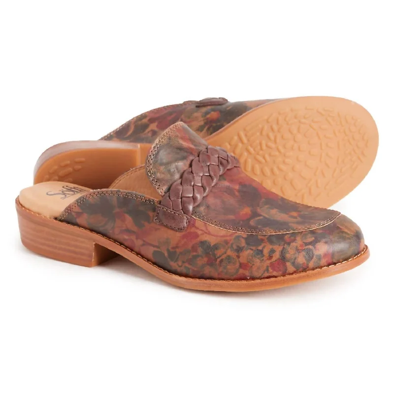 Plus Size Women's Snake Print Mules in Brown for a Fashion - Forward StatementWomen's Nels Mule Loafer In Taupe